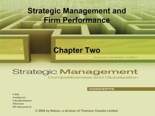 Strategic Management and Firm Performance Chapter Two © 2006 by Nelson, a division of Thomson Canada Limited. 