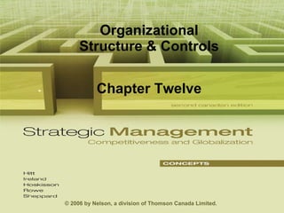 Organizational Structure & Controls Chapter Twelve © 2006 by Nelson, a division of Thomson Canada Limited. 