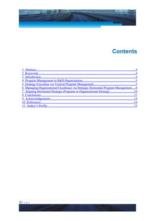 Strategic alignment of horizontal and vertical pmo goals final | PDF