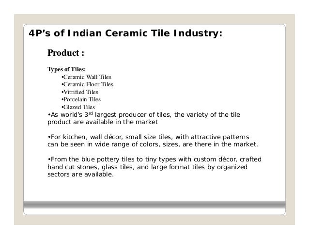 Strategic analysis of indian ceramic tiles indusry Strategic analysis of indian ceramic tiles indusry