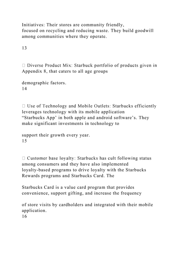 Strategic analysis of starbucks corporation strateg docx