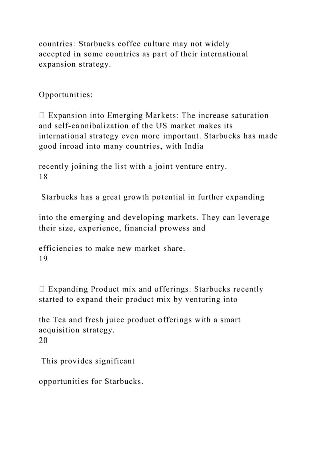 Strategic analysis of starbucks corporation strateg docx