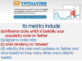My Results- I knew where I stand. I wanted to improve
my engagement in T     witter I put SMARTER goals. Here
            ...
