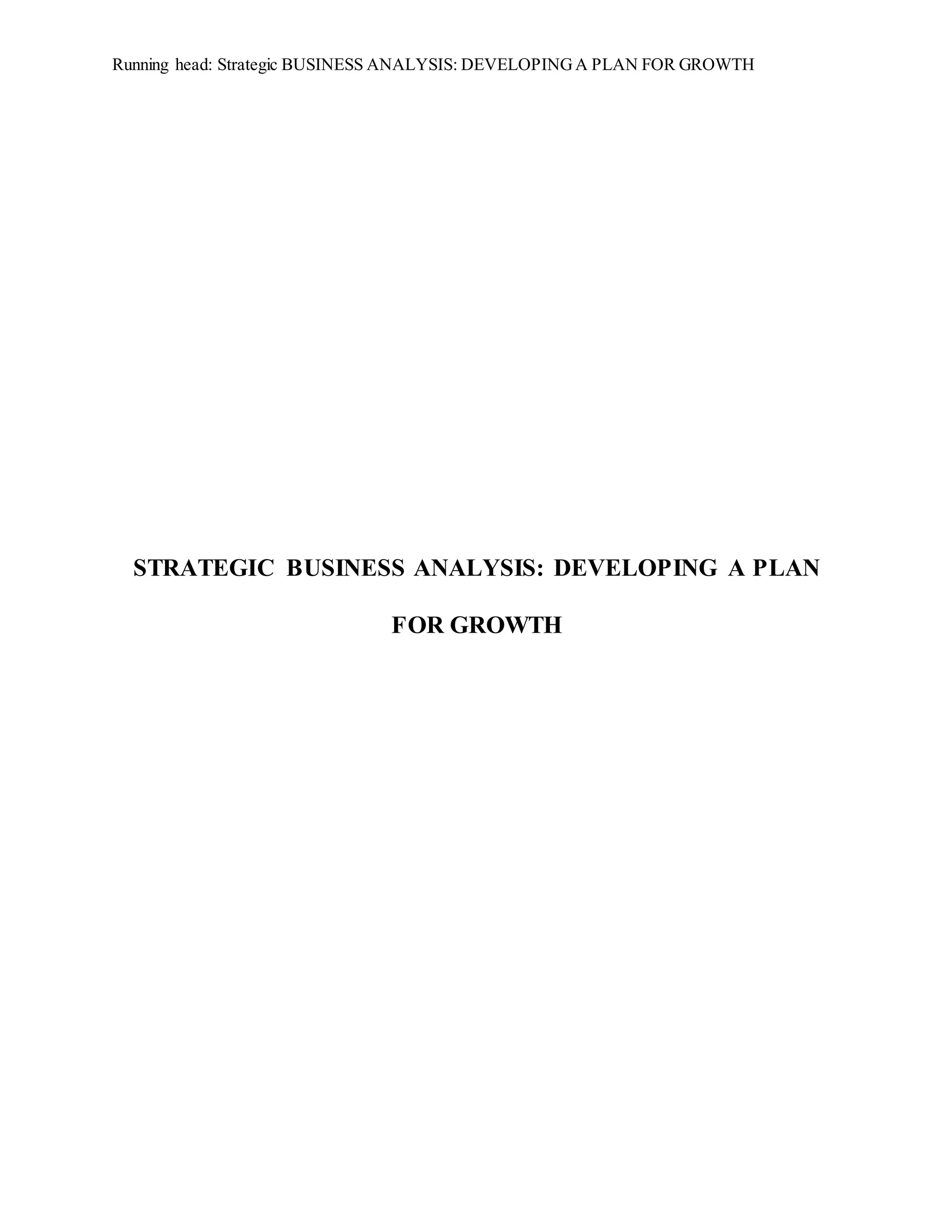 ASDA CASE STUDY STRATEGIC BUSINESS ANALYSIS DEVELOPING A PLAN FOR