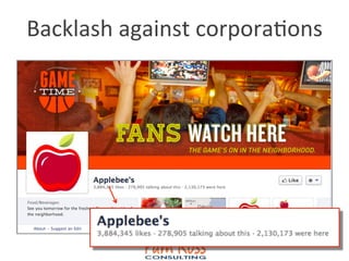 Backlash	
  against	
  corporaAons	
  
 