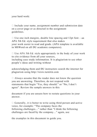 Strategic Case Analysis Using the AMA (American Management A.docx