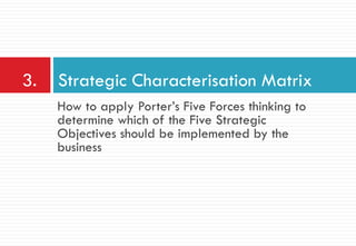 Characterisation Matrix Strategic Characterisation Matrix - How to apply Porter’s Five Forces ...