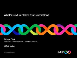 What’s Next in Claims Transformation?

Richard Clark
Business Development Director - Xuber
@RC_Xuber

 