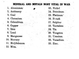 Strategic,critical& essential minerals