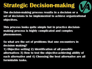 Strategic Decision-Making