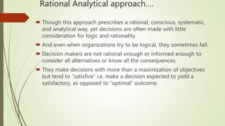 Strategic decision making | PPTX