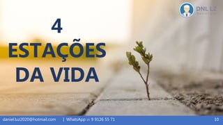10daniel.luz2020@hotmail.com | WhatsApp 15 9 9126 55 71
4
ESTAÇÕES
DA VIDA
 