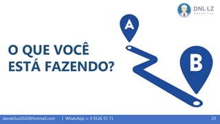 23daniel.luz2020@hotmail.com | WhatsApp 15 9 9126 55 71
O QUE VOCÊ
ESTÁ FAZENDO?
 