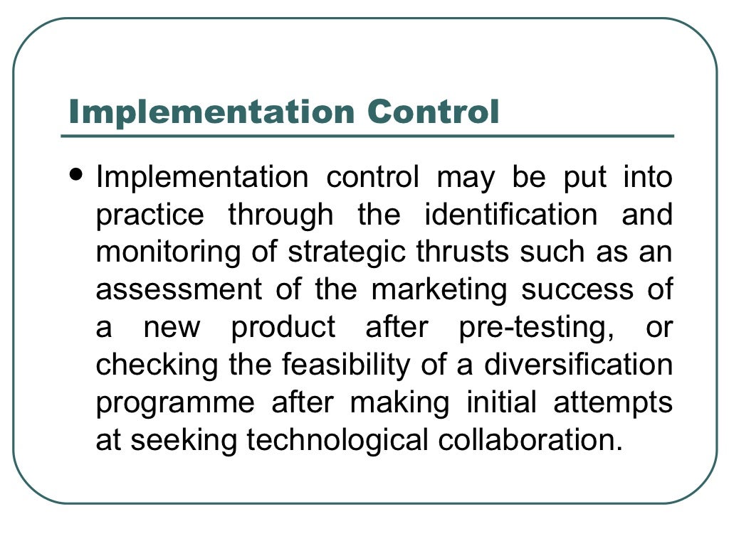 Strategic Evaluation And Control