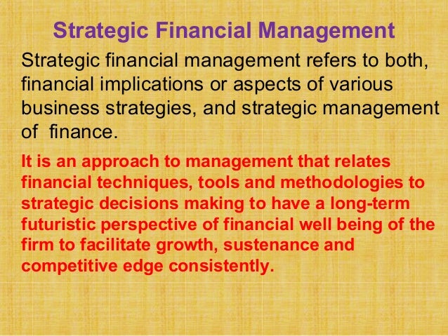 Strategic Financial Management - 