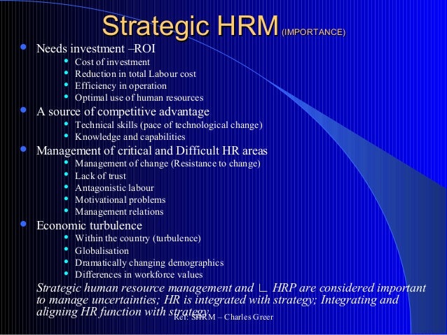 Strategic Human Resource Management