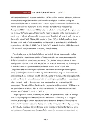 STRATEGIC HUMAN RESOURCE MANAGEMENT PROJECT | PDF