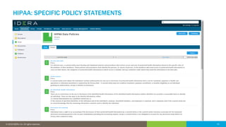 31© 2016 IDERA, Inc. All rights reserved. Proprietary and confidential. 31© 2019 IDERA, Inc. All rights reserved.
HIPAA: SPECIFIC POLICY STATEMENTS
 