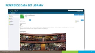 34© 2016 IDERA, Inc. All rights reserved. Proprietary and confidential. 34© 2019 IDERA, Inc. All rights reserved.
REFERENCE DATA SET LIBRARY
 
