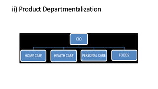 ii) Product Departmentalization
 