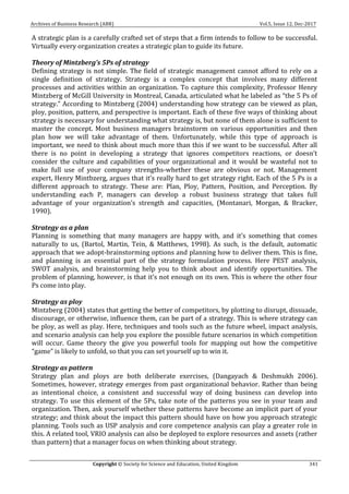 Strategic importance of functional level strategies as effective tools ...