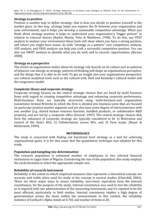 Strategic importance of functional level strategies as effective tools ...