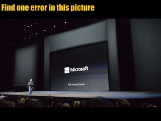 Find one error in this picture
 