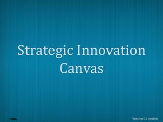 Strategic
Innovation Canvas


              Version 0.2 english
 