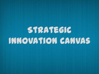 Strategic
Innovation Canvas
 