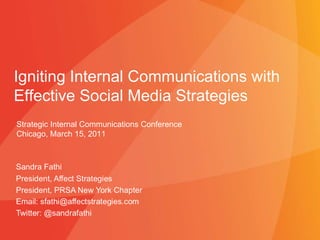 Internal communication with effective social media strategy