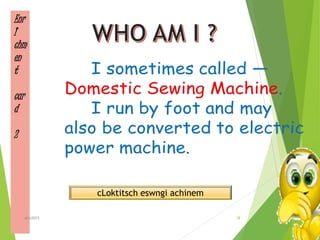 Enr
I
chm
en
t
car
d
2
cLoktitsch eswngi achinem
18ahb2015
 