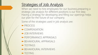 Strategic job analysis | PPTX