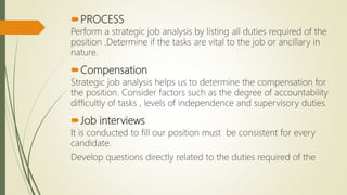 Strategic job analysis | PPTX
