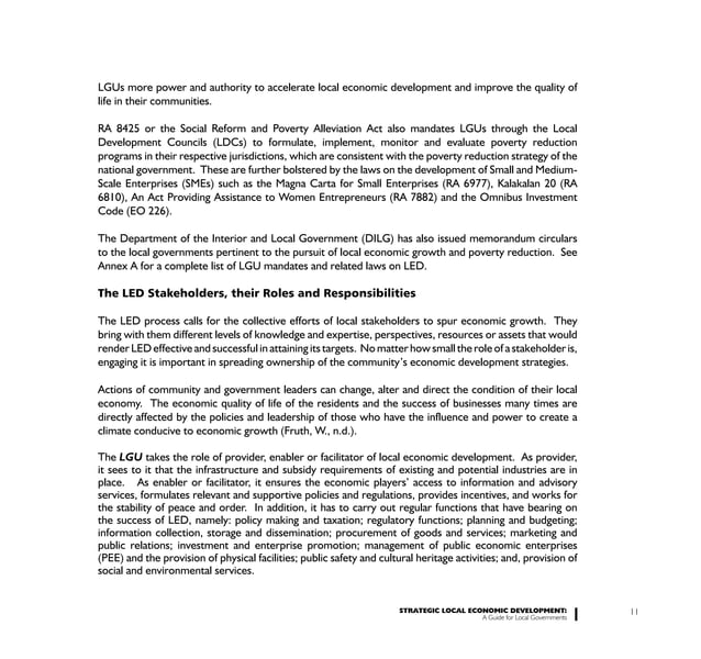 Strategic Local Economic Development: A Guide for Local Governments | PDF