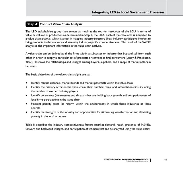 Strategic Local Economic Development: A Guide for Local Governments | PDF