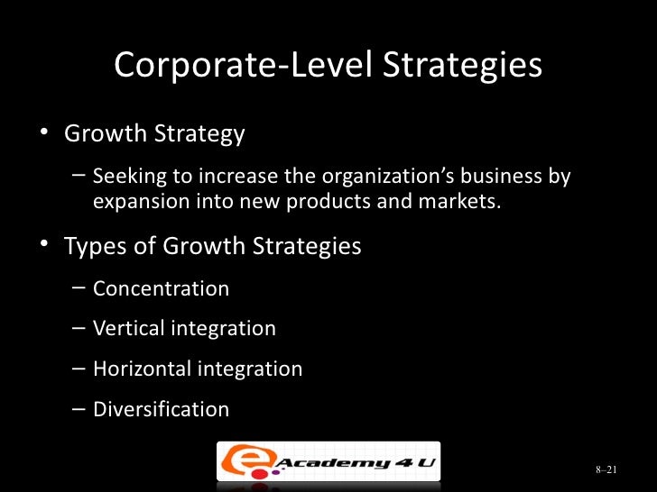 Growth strategy concentration and diversification