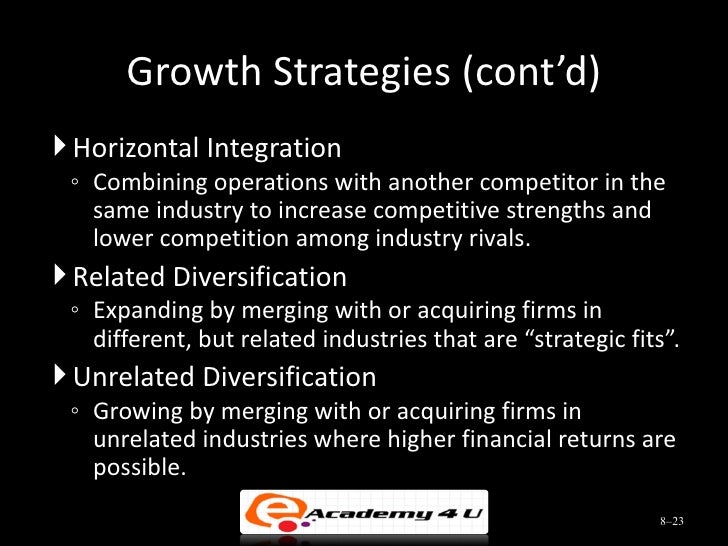Growth strategy concentration and diversification