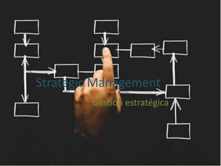 Strategic Management
Gestión estratégica
 