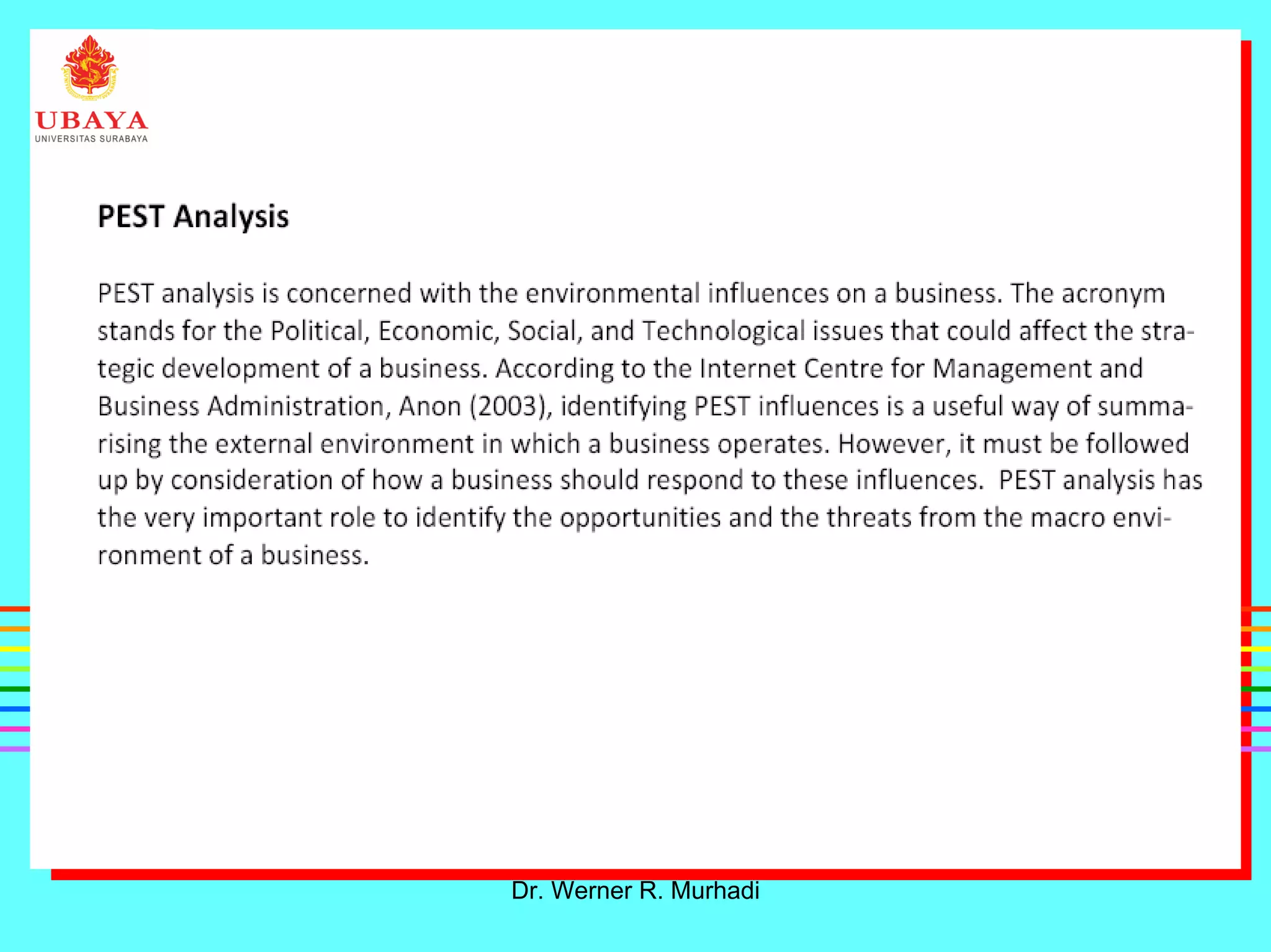 Dr. Werner R. Murhadi
 