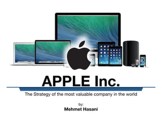 The Strategy of the most valuable company in the world

by:
Mehmet Hasani

APPLE Inc.
 
