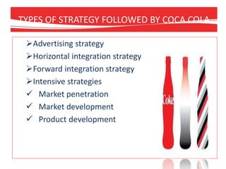 intensive strategies of coca cola