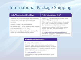International Package Shipping
 
