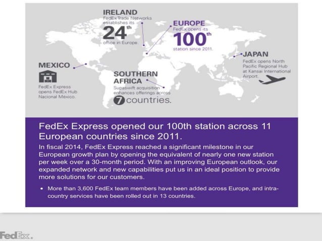 Strategic management - FedEx Corporation | PPTX | Logistics and ...