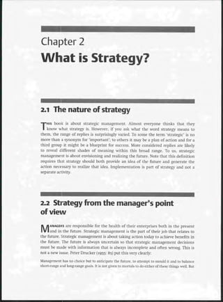 Strategic Management  The Course Book