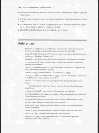 Strategic Management  The Course Book