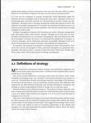 Strategic Management  The Course Book