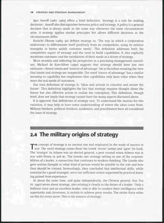 Strategic Management  The Course Book