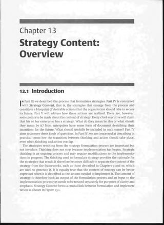 Strategic Management  The Course Book