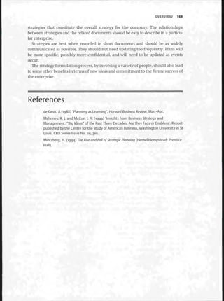 Strategic Management  The Course Book