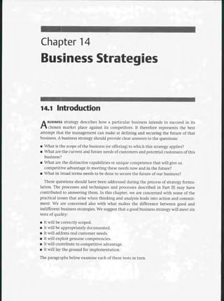 Strategic Management  The Course Book